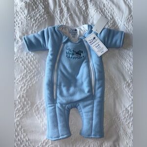 NWT BABY MERLIN'S MAGIC SLEEP SUIT- Blue Fleece, small 3-6 mos